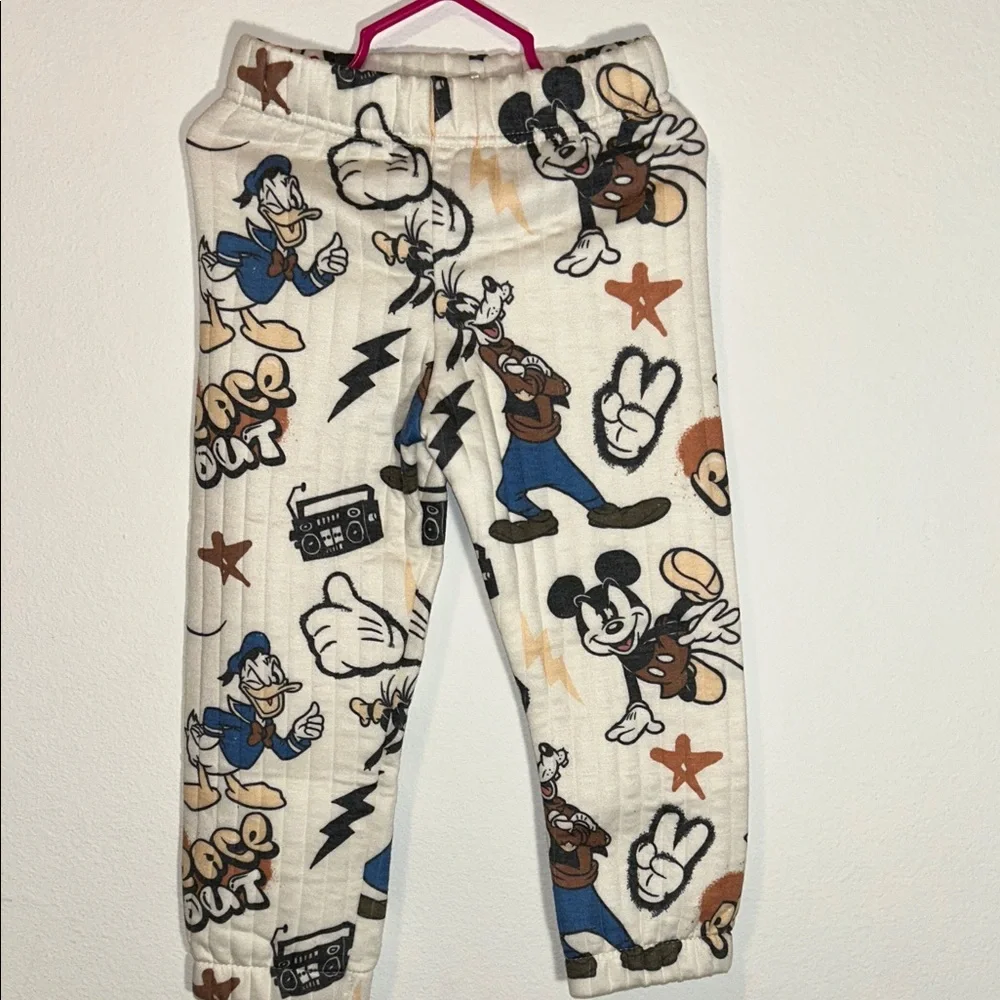 Disney Kids Cream and Black Sweatshirt set with Blue Accents